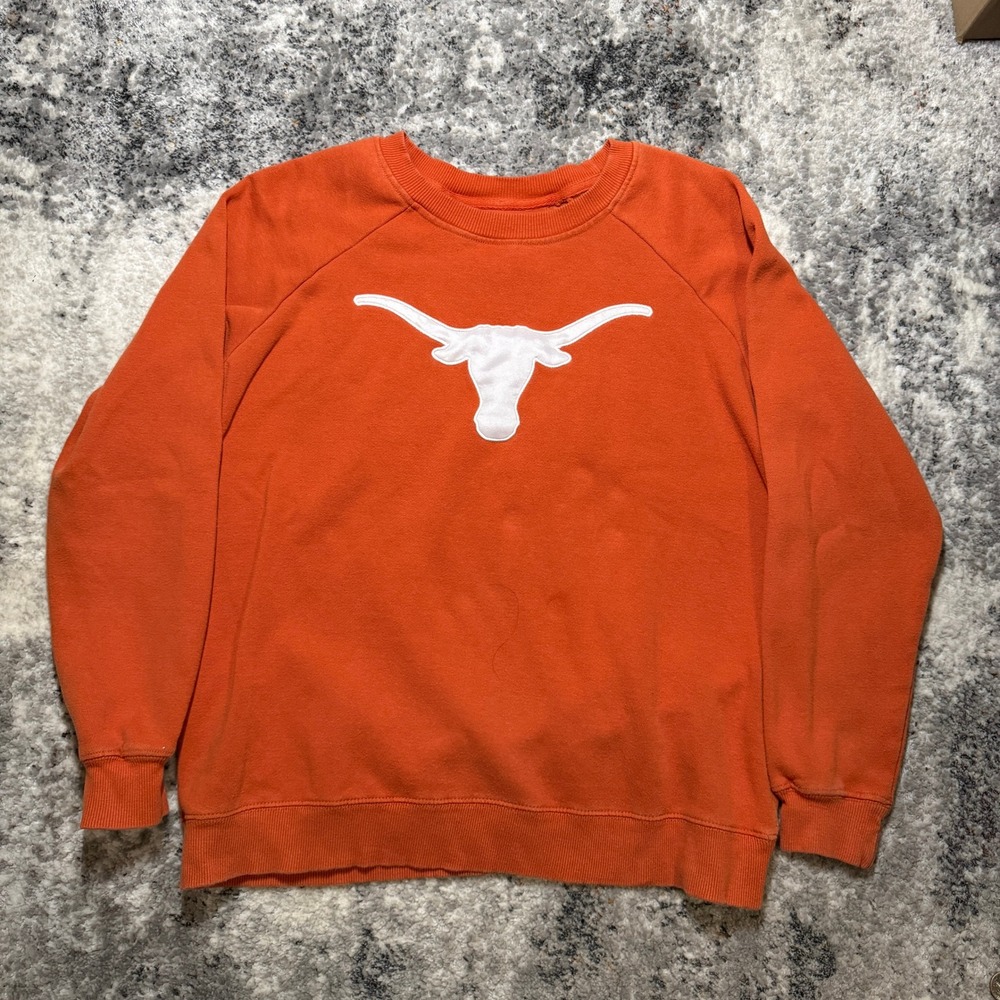 We Are Texas Longhorns Burnt Orange Crewneck Sweatshirt Mens Large Logo Pullover